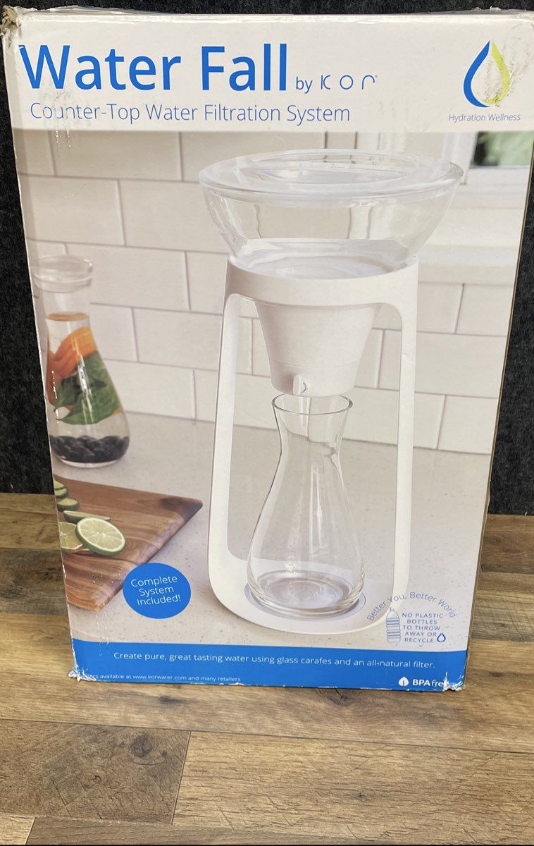 NIB Waterfall Counter Top Water Filtration System