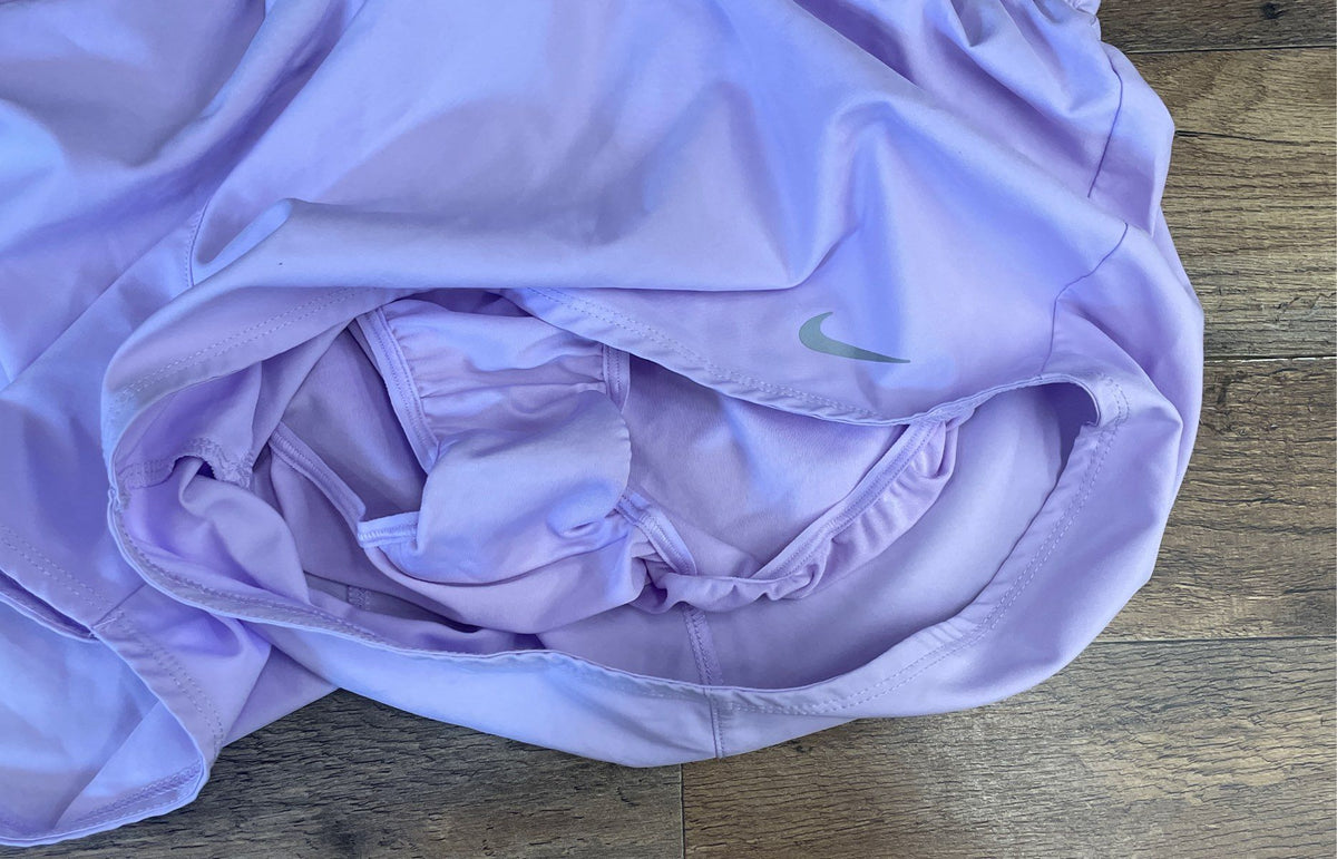 Nike Women's Purple Dri-FIT Running Shorts Elastic Waist Built-in Liner Sz L