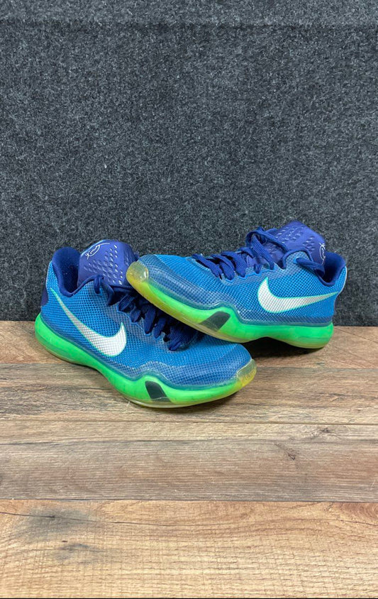 Nike Kobe X 10 GS Blue Lagoon Vapor Green Basketball Sneakers Size 7Y