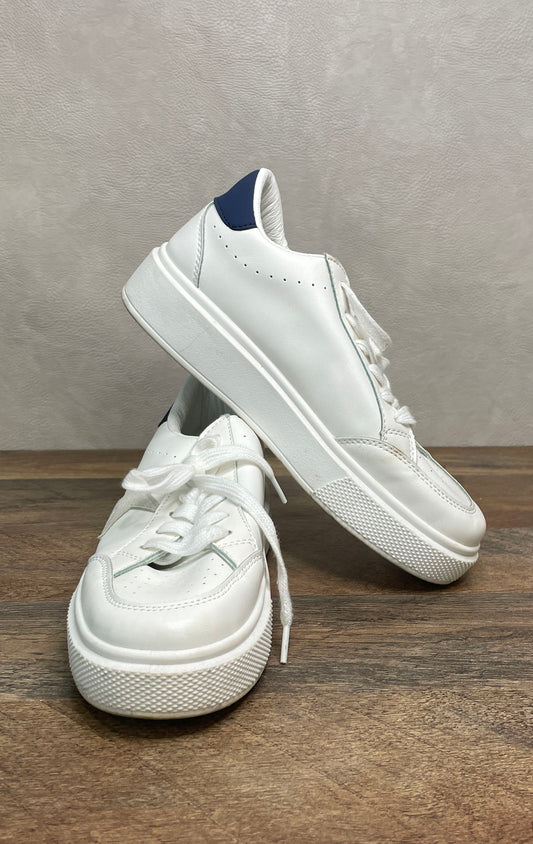 Vintage Havana Lauree White Blue Star Platform Sneakers Women's Size 8
