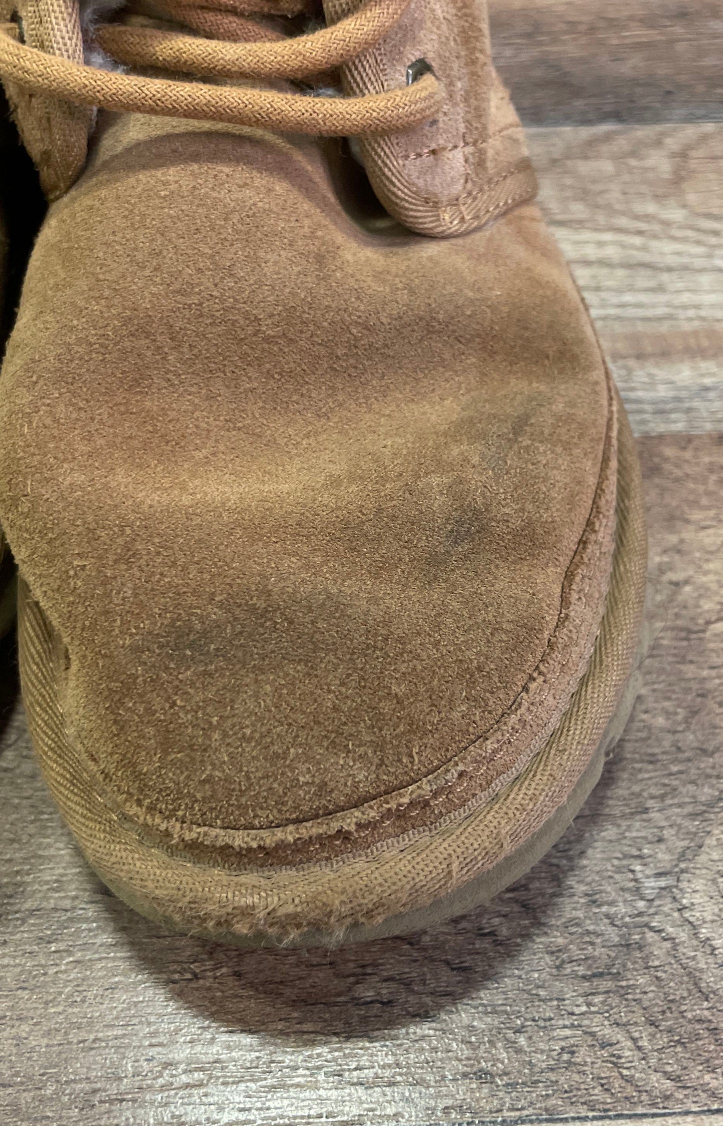 UGG Neumel Chestnut Suede Sheepskin Lined Chukka Boots Women's Size 7