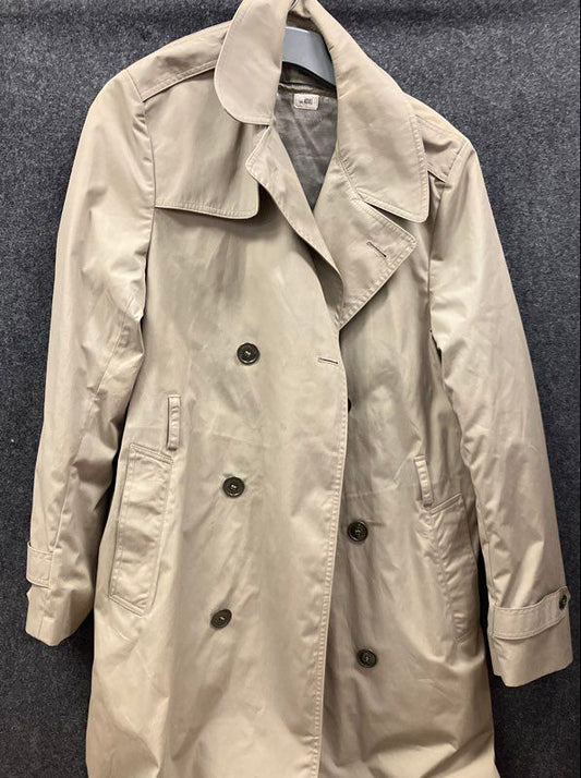 B.M. Grant Men's Military All Weather Overcoat Trench Beige Double Breasted 40XL