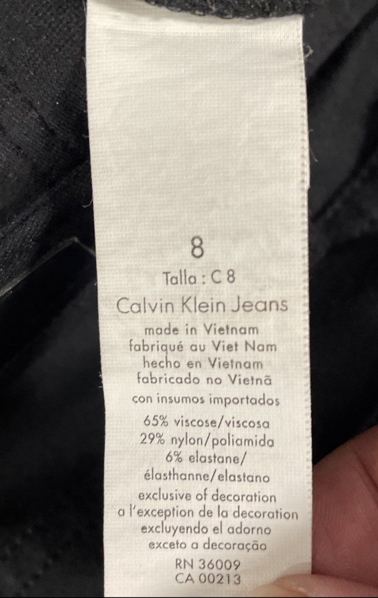 Calvin Klein Jeans Women's Black Viscose Blend Stretch Skinny Pants Sz 8