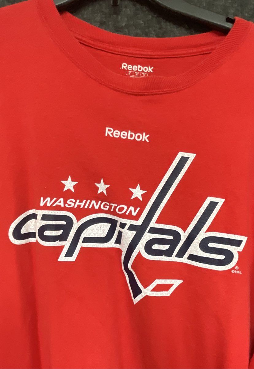 Reebok Men's Washington Capitals NHL Red Long Sleeve T-Shirt Hockey Sz XL