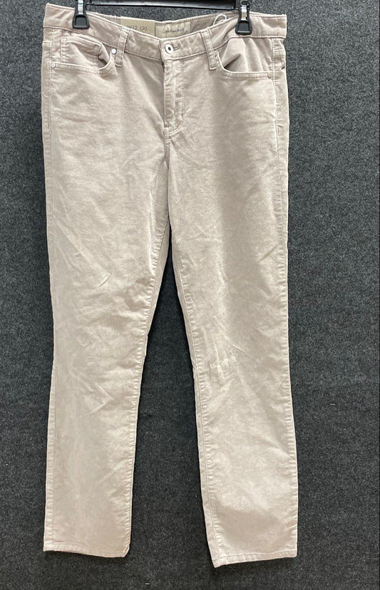 Calvin Klein Women's Ultimate Skinny Corduroy Pants Taupe Tan Size 12x30 NWT