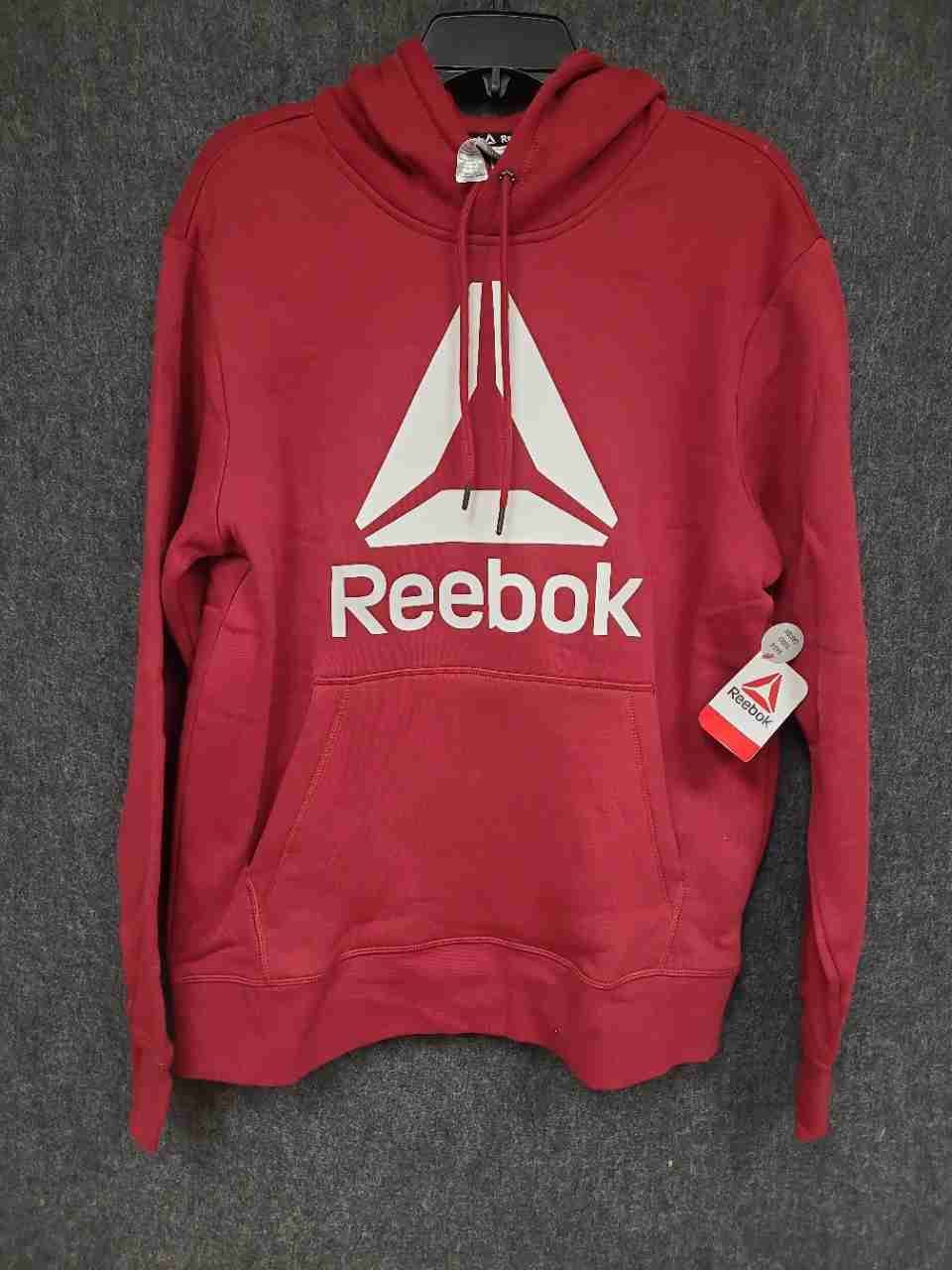 Reebok Men's Delta Logo Hoodie Biking Red Pullover Sweatshirt NWT Size M