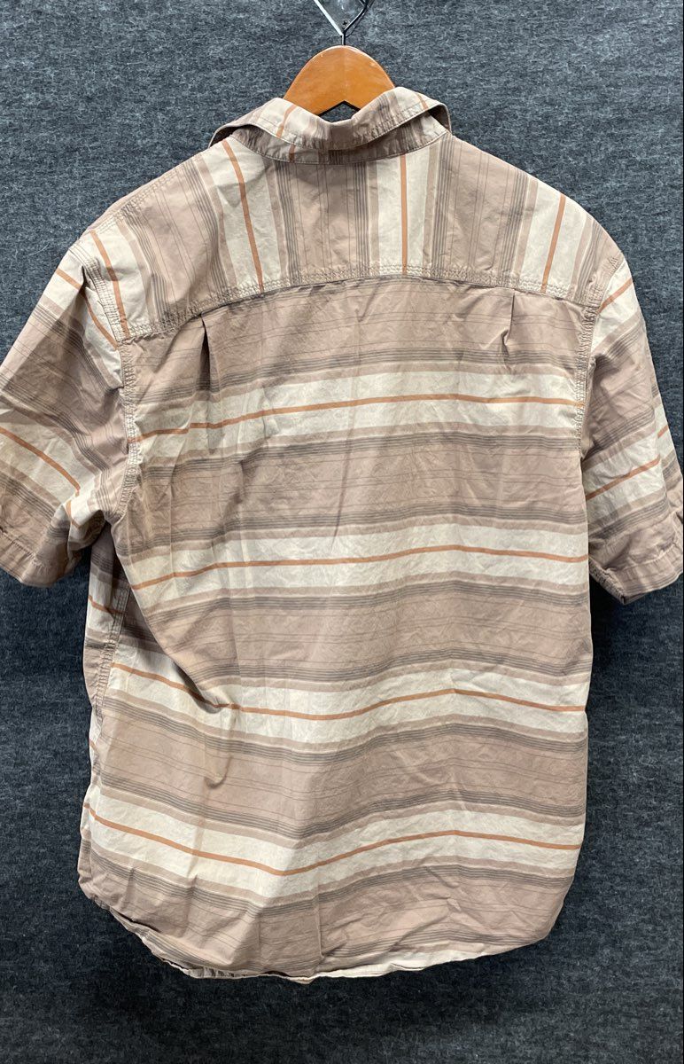 Carhartt Rugged Flex Relaxed Fit Striped Short Sleeve Button Up Shirt Sz L