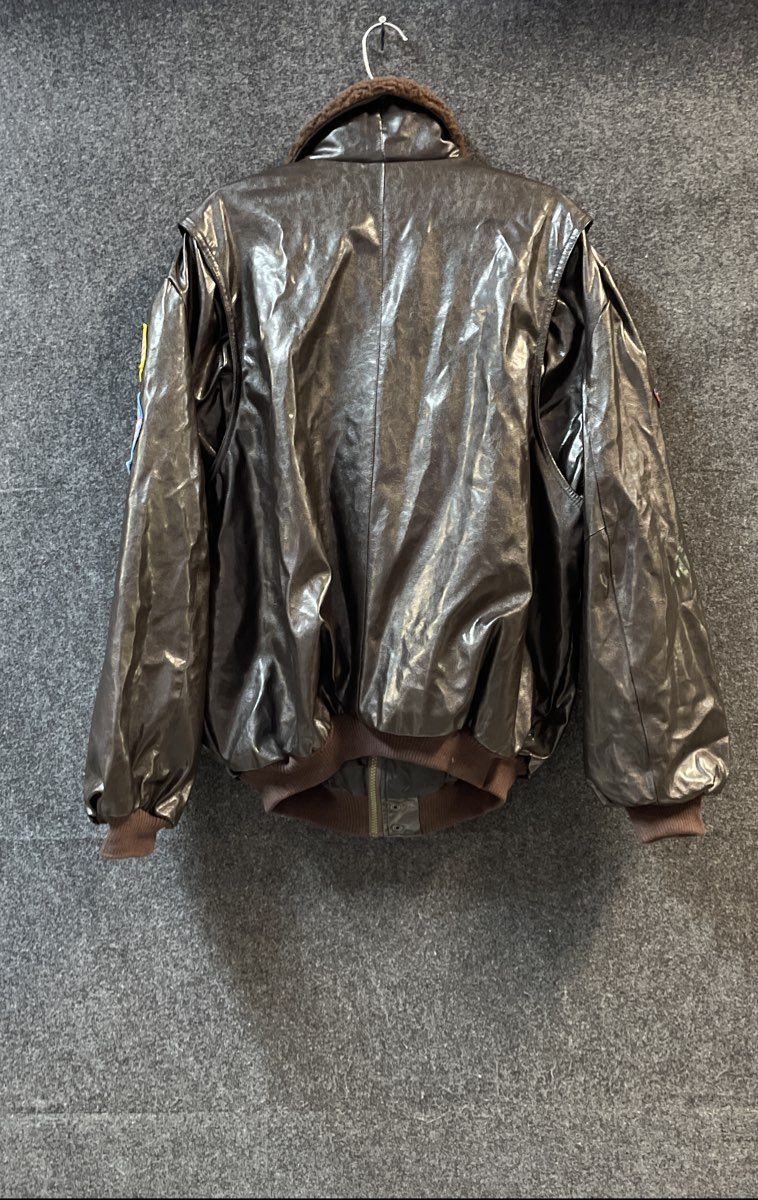 Leg Avenue Men's Brown Top Gun Maverick Flight Bomber Jacket Costume Sz L