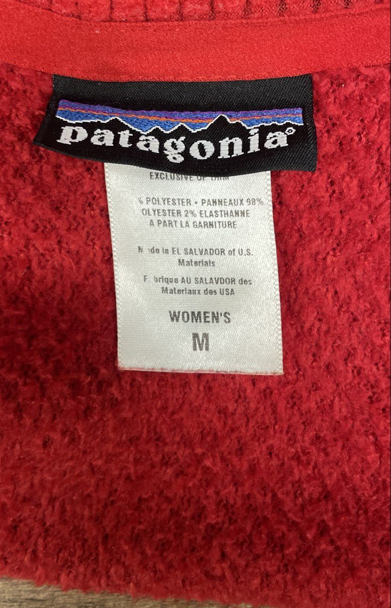 Patagonia Women's Red R3 Hi-Loft Fleece Regulator Vest Full Zip Sz M