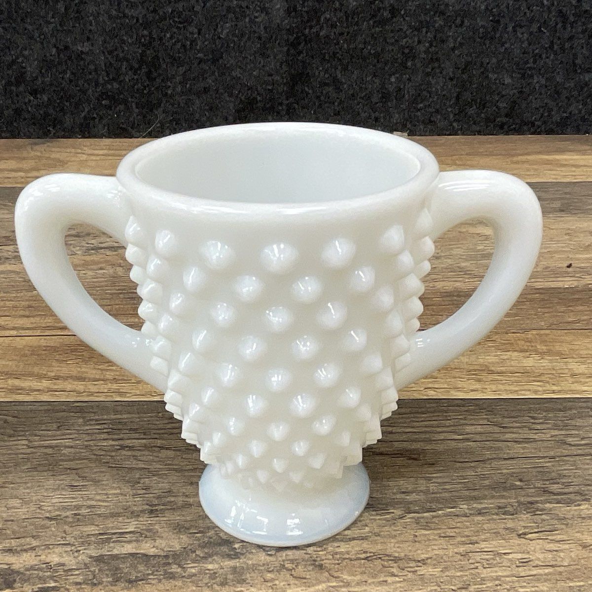 Vintage Fenton Hobnail Creamer & Sugar Milk Glass