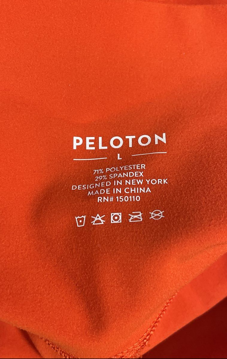 Peloton Women's Orange High Rise Athletic Yoga Leggings Sz L