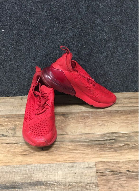 Nike Air Max 270 University Red Triple Red Youth Sneakers Size 5.5Y