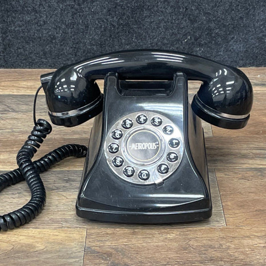 Vintage Conairphone Metropolis SW2504BKW Push Button Landline Phone Black