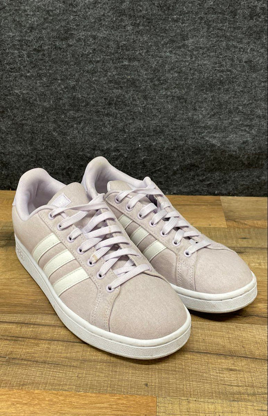 Adidas Grand Court Base Lavender Purple Canvas Women's Sneakers Size 9