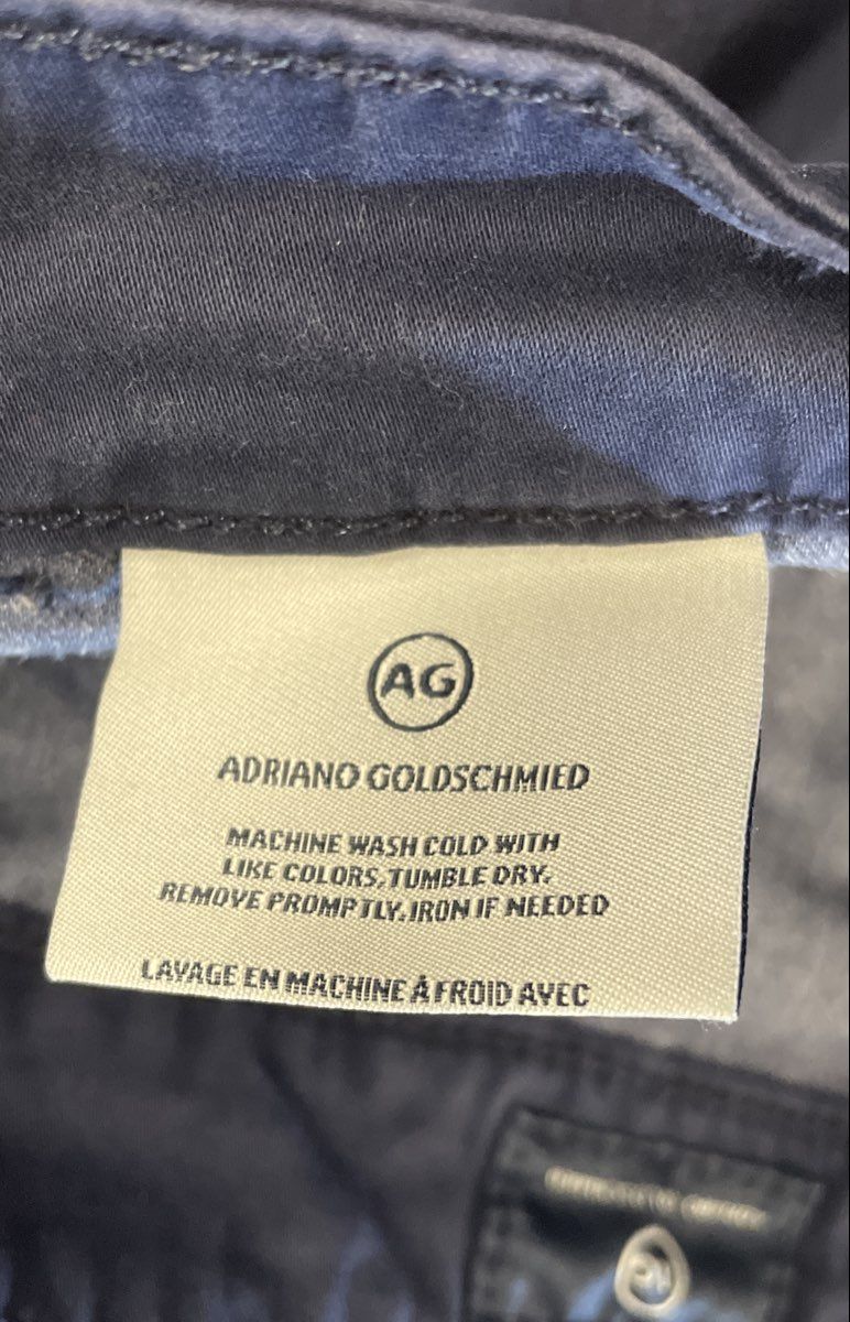 AG Adriano Goldschmied Men's Wanderer Chino Shorts Navy Stretch Sz 33