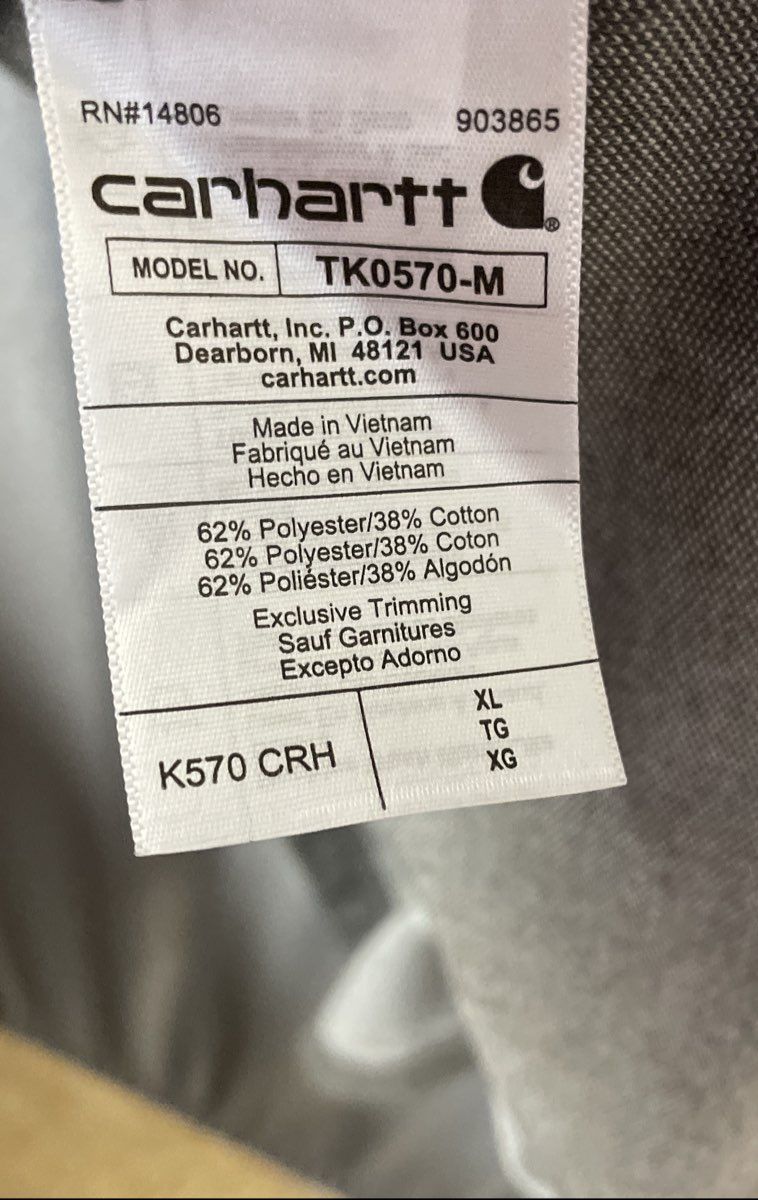 Carhartt Men's Heather Gray Loose Fit K570 Pocket Polo Shirt Size XL