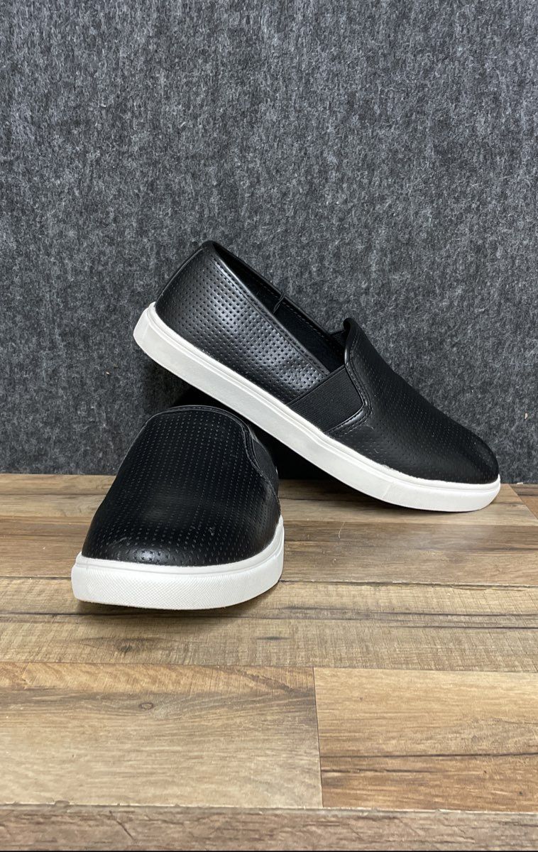 Torrid Women's Black Perforated Faux Leather Slip-on Sneakers Size 9