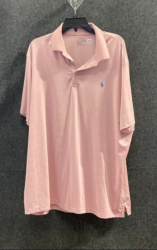 Polo Ralph Lauren Men's Pink Performance Short Sleeve Polo Shirt Sz XL
