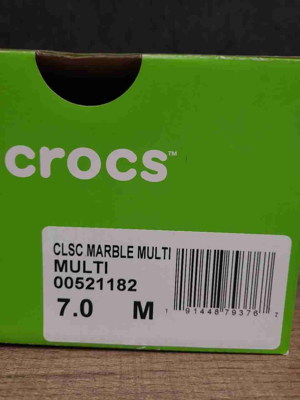 Crocs Classic Marbled Clog Multi Color Marbled Men's Size 7 Women's Size 9