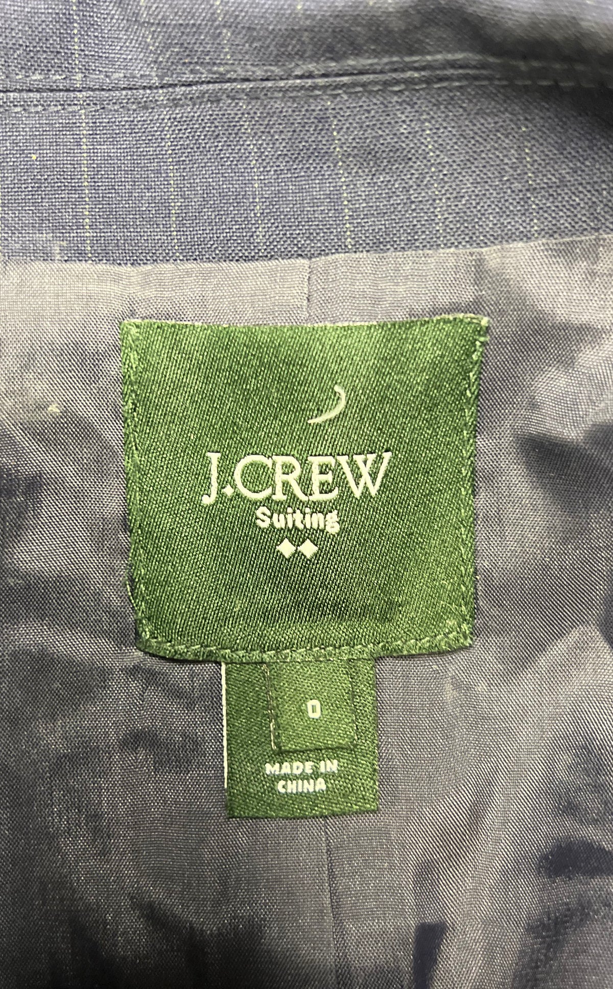 J.Crew Women's Navy Blue Pinstripe Suiting Blazer Jacket Size 0