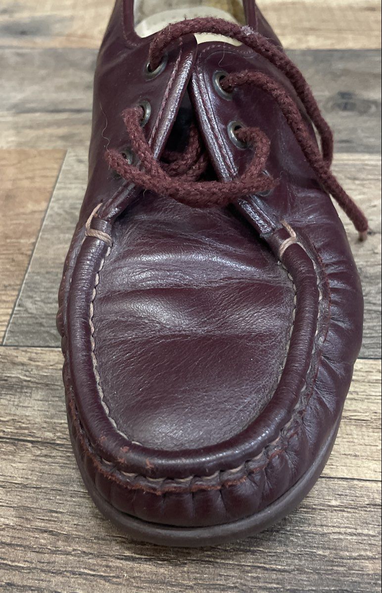 SAS Free Time Burgundy Red Leather Lace Up Comfort Walking Shoes Women's Size 8M