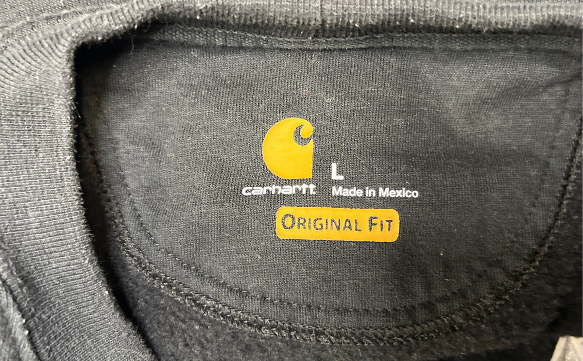 Carhartt Original Fit Crewneck Sweatshirt Black Lion Head Graphic Sz L