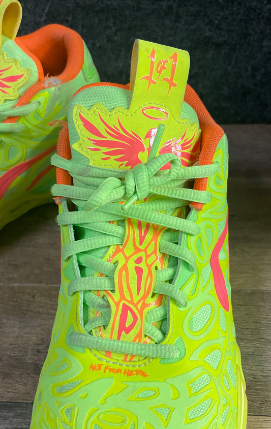 Puma MB.01 LaMelo Ball Not From Here Green Orange Sneakers Size 5.5