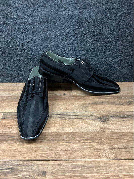 440 Club Skip Black Striped Men's Dress Shoes Size 13M