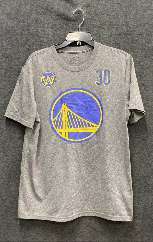 NBA Men's Golden State Warriors Stephen Curry #30 Gray Heathered T-Shirt Sz L