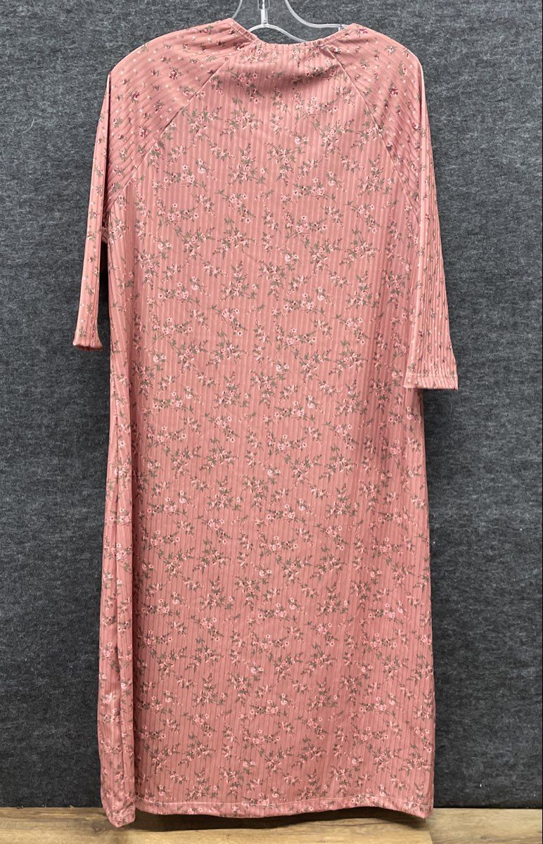 TRY Women's Swim Dress Cover Up Dark Pink Floral Ribbed Sz 20 NWT