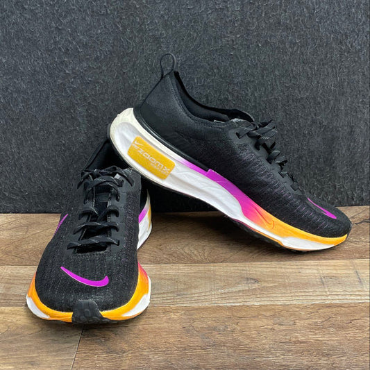 Nike ZoomX Invincible Run Flyknit 3 Black Multi-Color Running Shoes Size 8