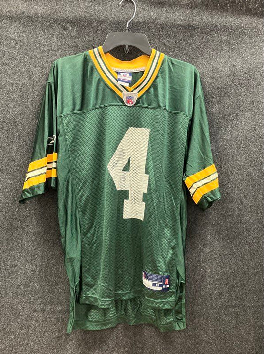 Reebok Men's Vintage Green Bay Packers Brett Favre #4 NFL Jersey Green Sz S