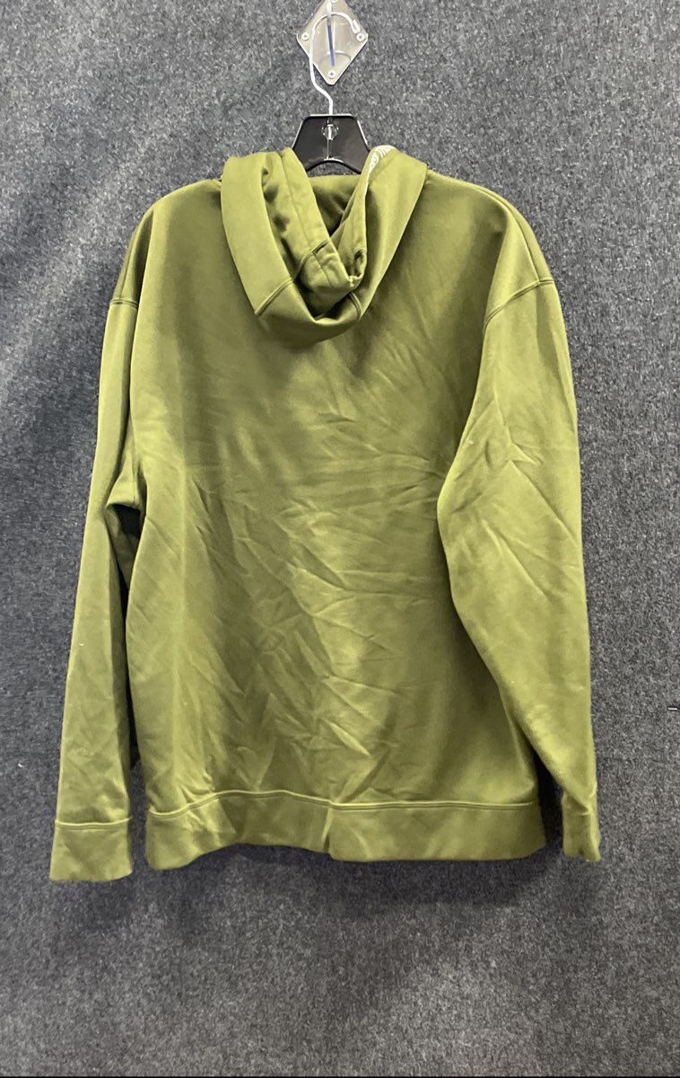 Under Armour Men's Green Hoodie USA Flag Logo Pullover Fleece Loose Fit Sz M