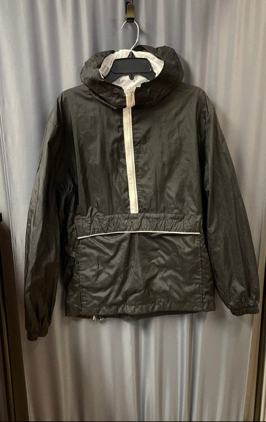 Nike Men's Black 1/2 Zip Hooded Pullover Windbreaker Anorak Jacket Sz S
