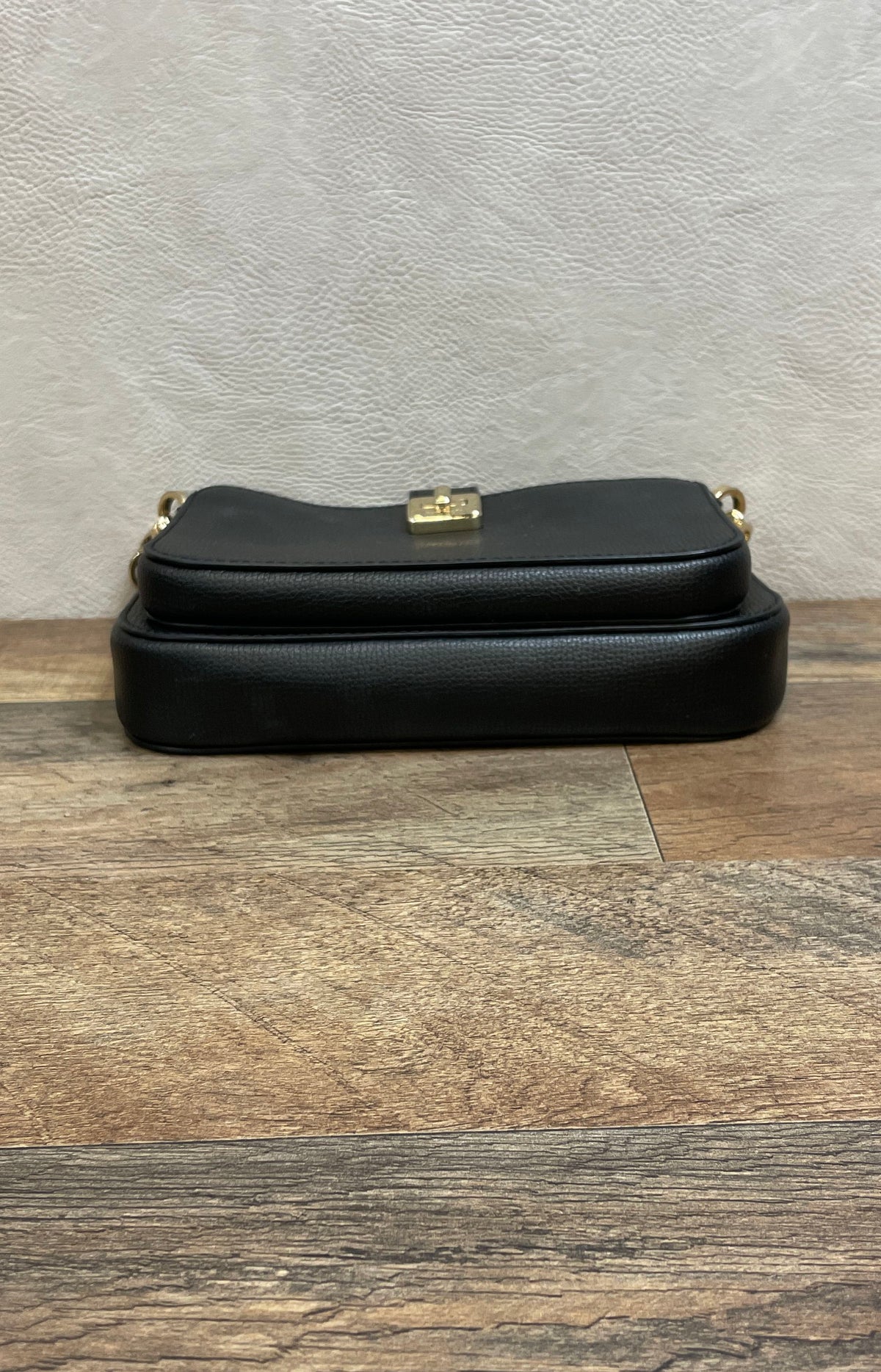 Kate Spade Black Pebbled Leather Small Crossbody Bag Gold Hardware