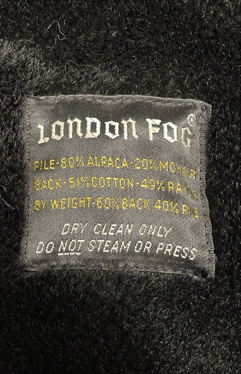 Vintage London Fog Men's Olive Green Maincoat Alpaca Mohair Liner Sz 36 Reg