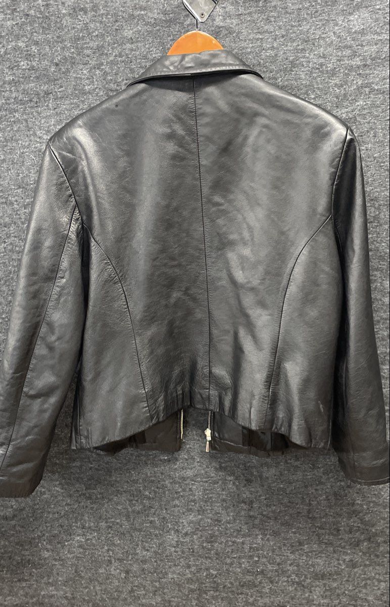 Vintage Y2K Wilsons Leather Maxima Women's Black Zip Up Jacket Sz L