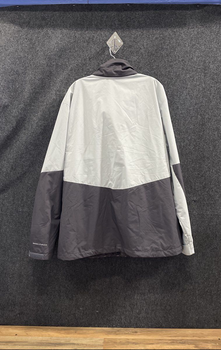 Columbia Men's Grey Omni-Tech Interchange Colorblock Full Zip Jacket Shell Sz XL