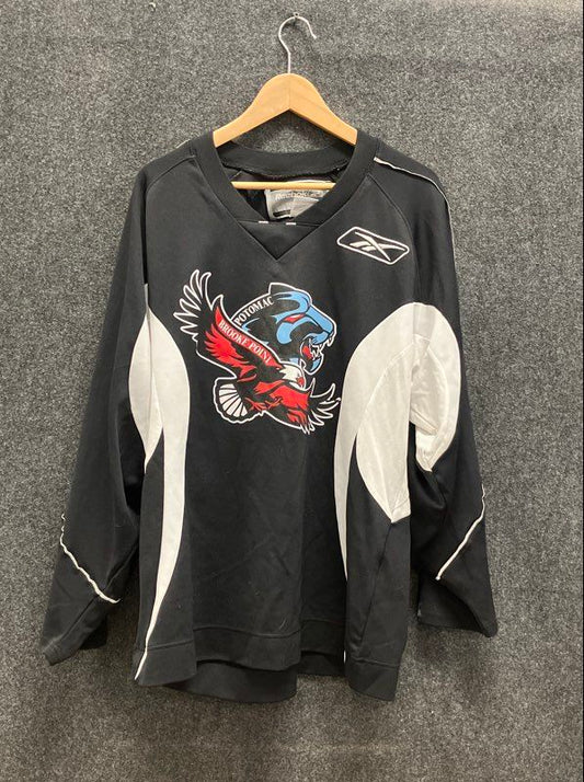 Reebok Hockey Jersey Potomac Brooke Point Adult Large Black White Number 11 CCM