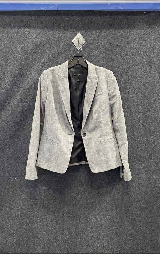 Banana Republic Women's Grey Glen Plaid Check Single Button Blazer Size 2