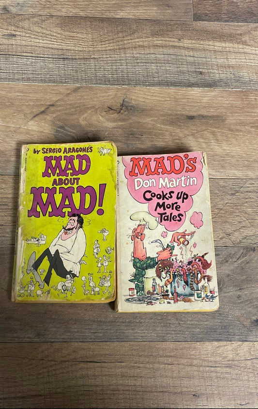 Vintage MAD Magazine Paperback Lot of 2 Don Martin & Sergio Aragones 1970s