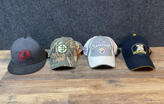 Lot 4 NFL Hats Reebok Pittsburgh Steelers Super Bowl XL New Era One Size