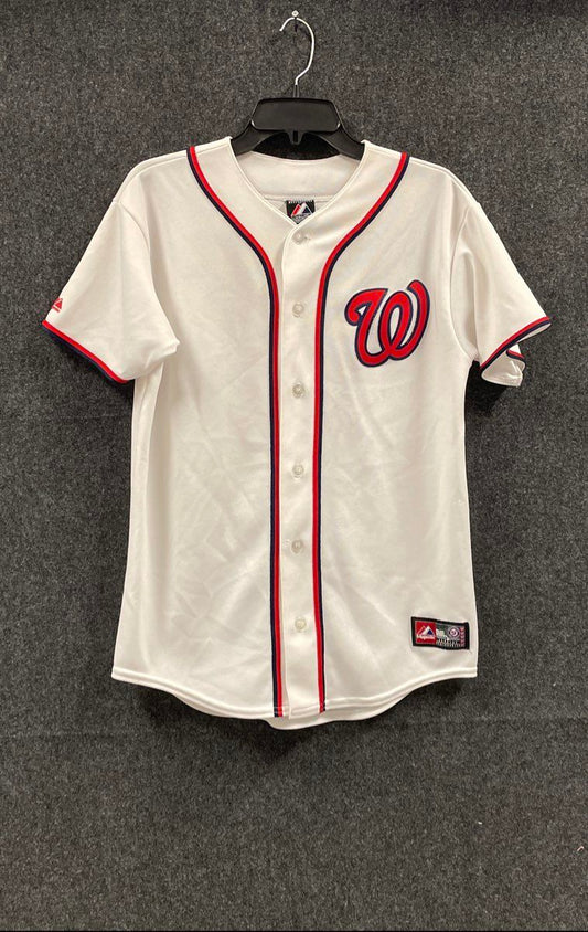 Majestic MLB Washington Nationals Strasburg #37 White Baseball Jersey Men's XL