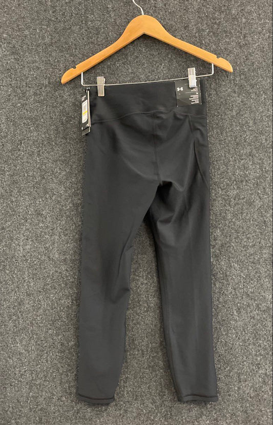 Under Armour Women's HeatGear Taped Compression Leggings Black Sz M NWT
