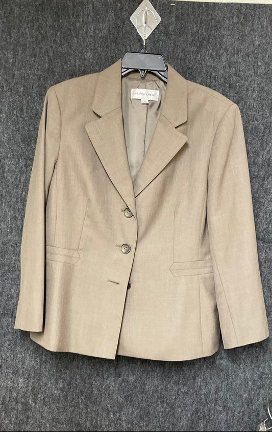 Jones New York Women's Tan Suit Jacket Blazer Professional Workwear Sz 16