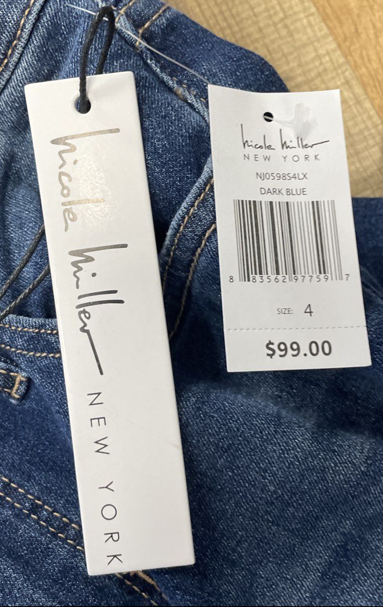 Nicole Miller New York Women's Blue SOHO High Rise Ankle Slim Jeans NWT Sz 4