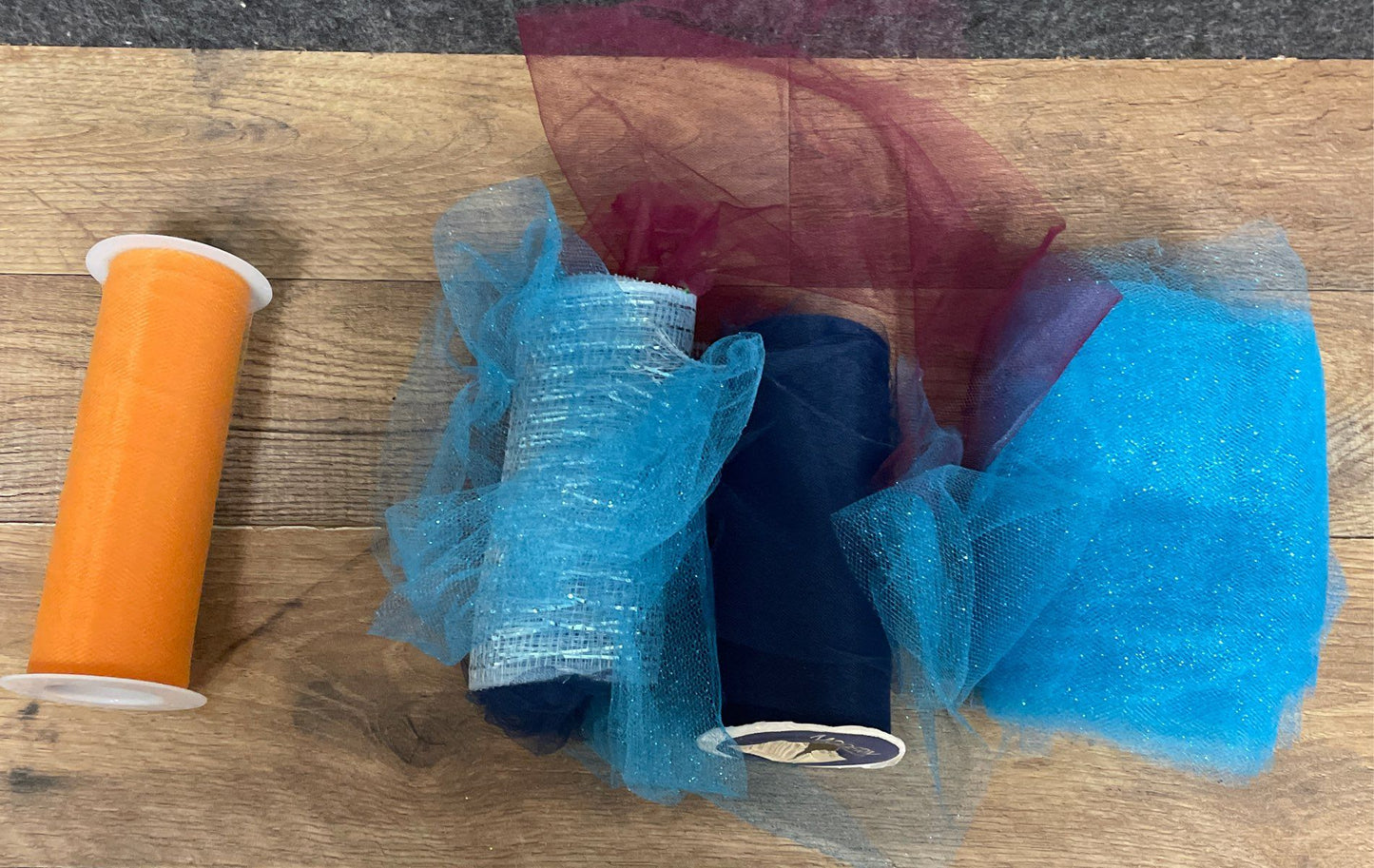 Bulk Craft Ribbon & Tulle Lot Wired Burlap Glitter Multicolor Celebrate It 3 Lbs