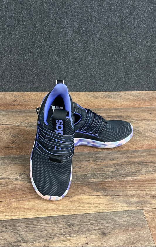 adidas Lite Racer Adapt 5.0 Black Purple Camo Shoes Size 5
