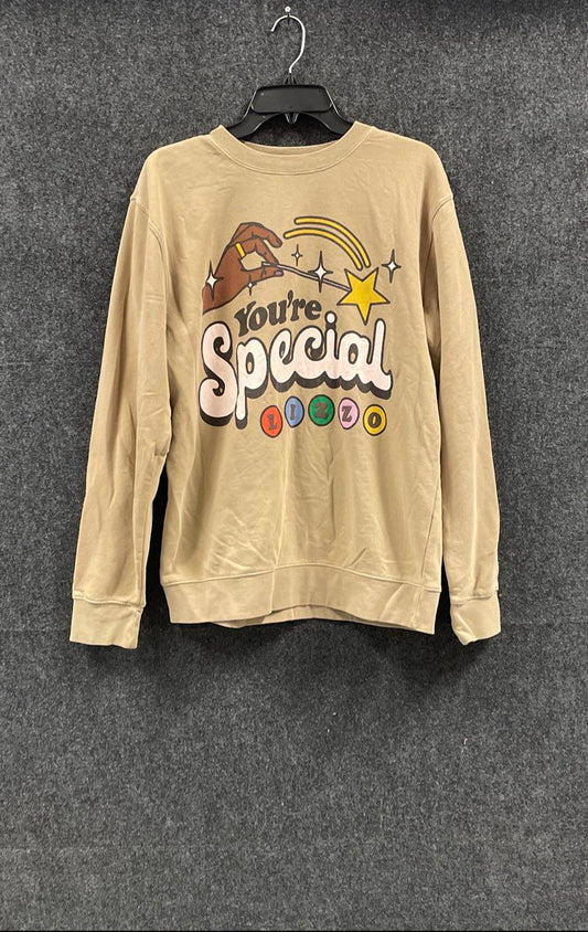 Lizzo Women's Brown You're Special Sasha Be Fluting Graphic Sweatshirt Size M