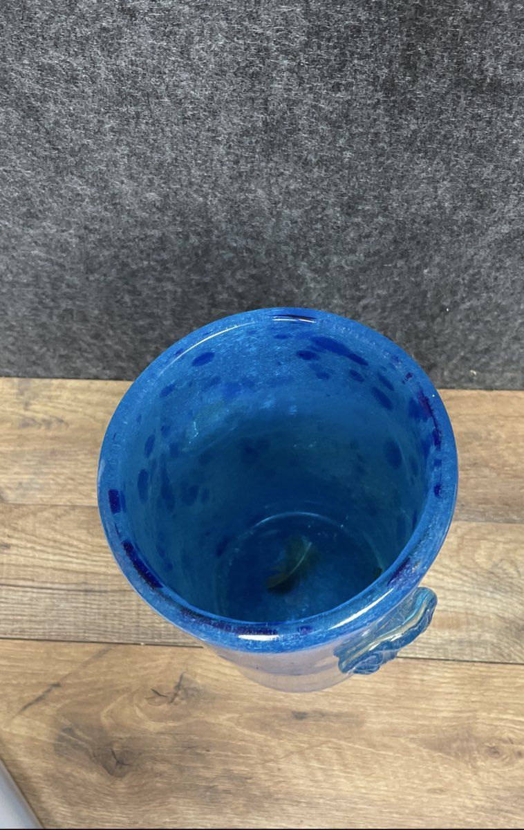 Hand Blown Art Glass Vase